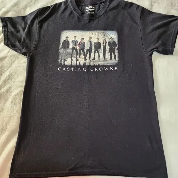 Gildan Castings Crowns Only Jesus Tour Black Tshirt With 2 Sided Graphics Large