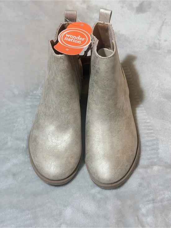wonder nation Metallic Taupe Chelsea Ankle Boots