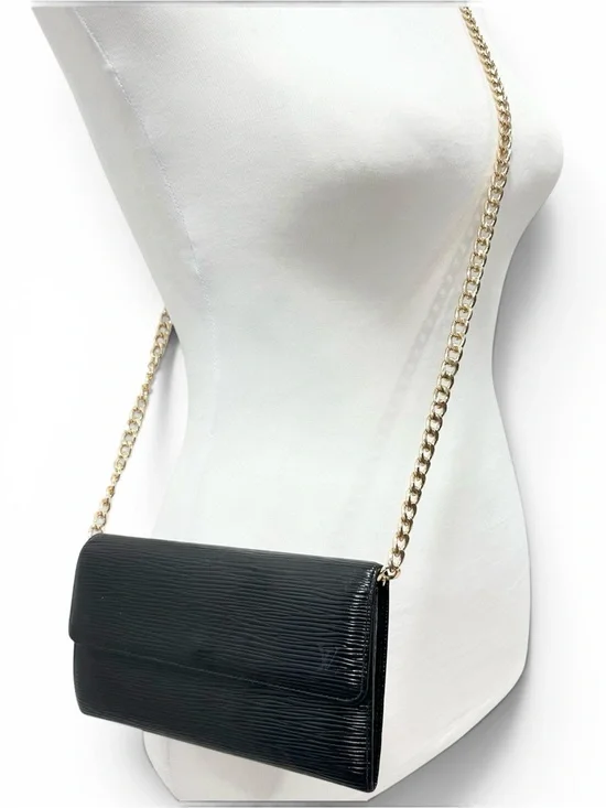 Louis Vuitton Black Epi Leather Sarah Wallet on Chain