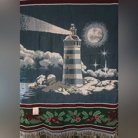 Vintage lighthouse throw‎ 48x60