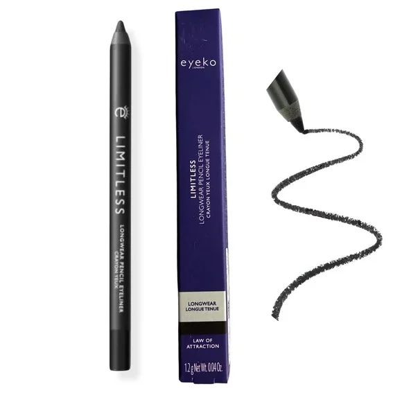 Eyeko Limitless Longwear Pencil Eyeliner Law of Attraction Black Waterproof NEW