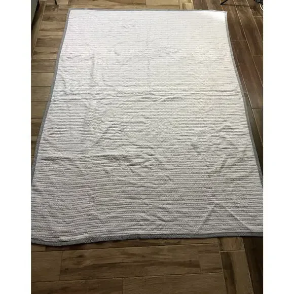 Stewart House Collection by Fieldcrest Twin Blanket Gray Textured Made USA 64x86
