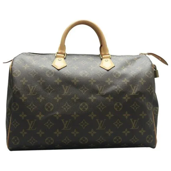 Louis Vuitton Speedy 35 Brown Monogram Canvas Tote 699-062425