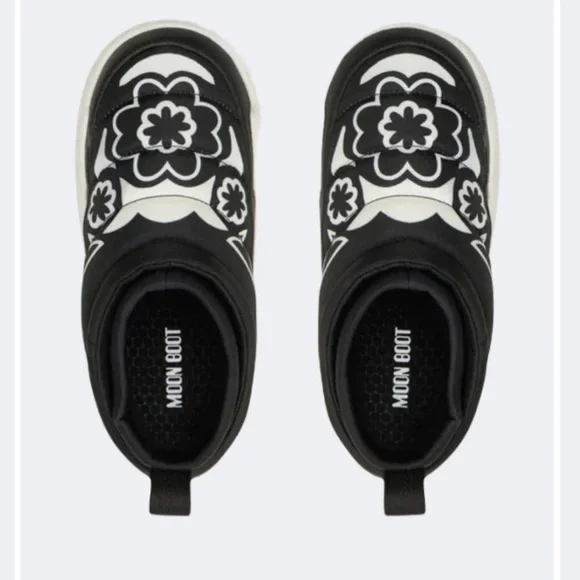 Moon Boot Park Soft Flower Women Lifestyle Shoes Black/White