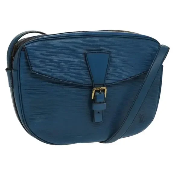 LOUIS VUITTON Epi June Feuille Shoulder Bag Blue M52155