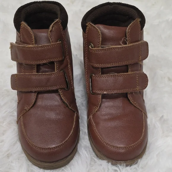 Gymboree Brown Kids Boots with Velcro Straps. Size 13