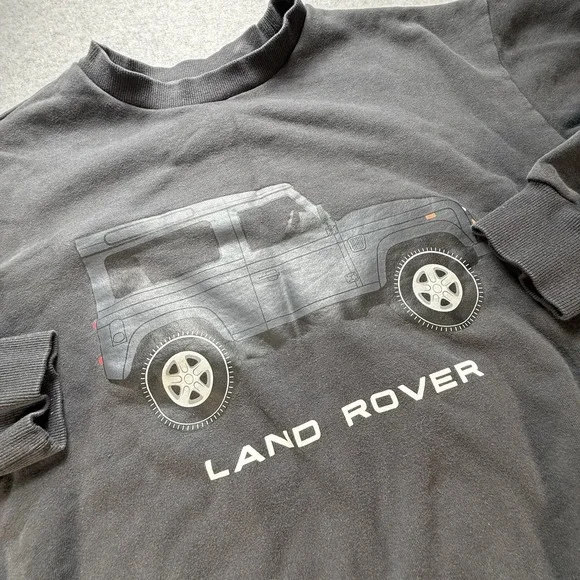 Pacsun Land Rover‎ Crewneck Black Sweatshirt Unisex S Boxy Fit
