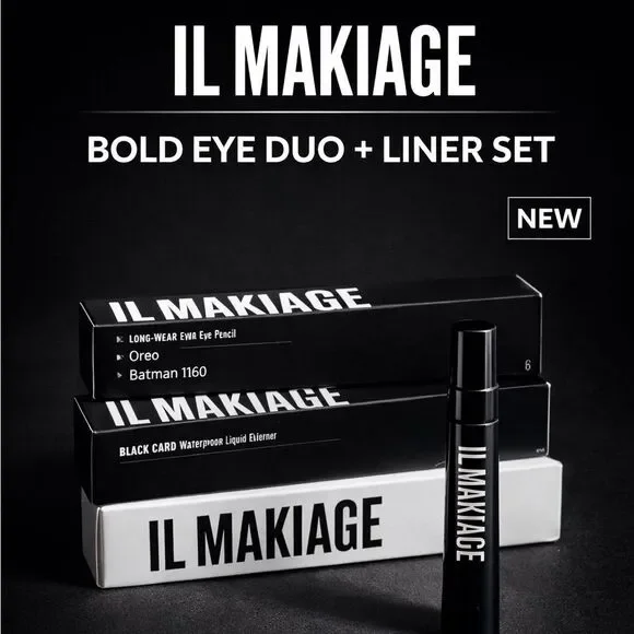IL MAKIAGE Black Card Eye Pencil and Liner Set