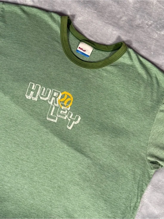 Vintage Hurley T Shirt Mens XL Slim Fit Lightweight Thin Single Stitch USA 90s