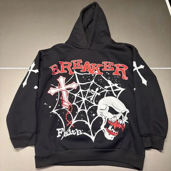 Skull‎ Design Hoodie Long-sleeved Hoodie Men's small