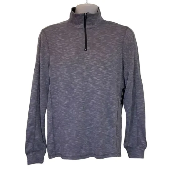 Flag & Anthem Madeflex 1/4 Zip Comfort Core Pullover Long Sleeve Gray Size S‎