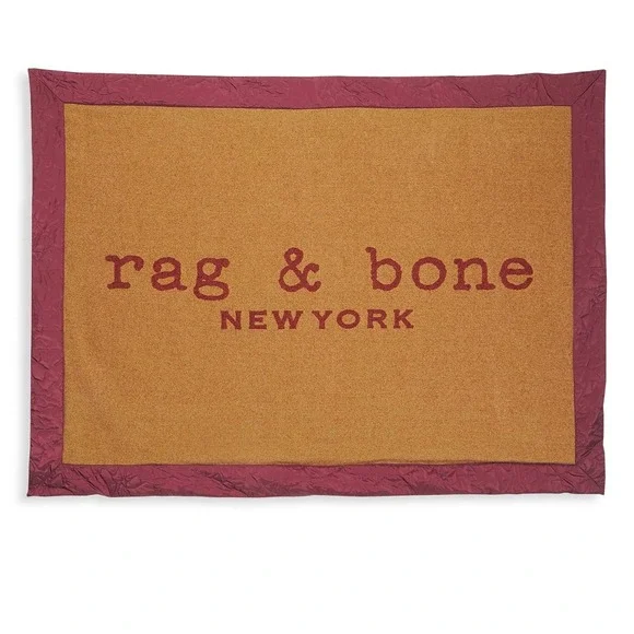 rag & bone Logo Wool Polyester Puffer Blanket 73.5