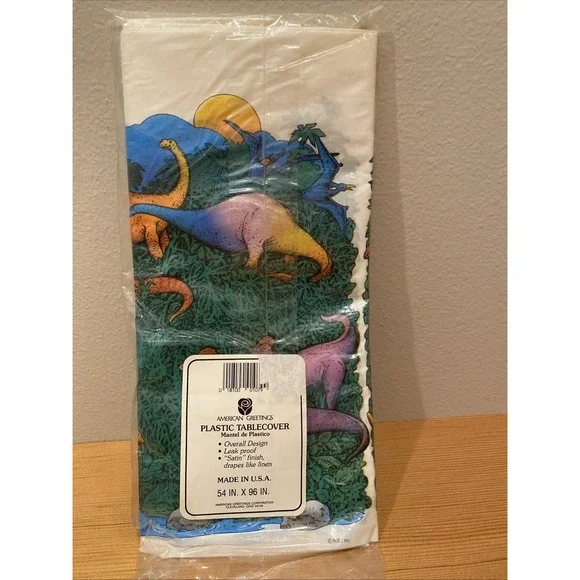Vintage NOS Dinosaur Table Cover  54
