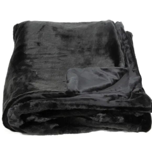 AVIVA STANOFF Black Bear Faux Fur Throw 50X70”