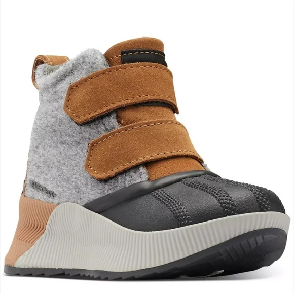 Sorel Out N About Waterproof Boots, Hook‎ And Loop Closure, Brown, Size 9