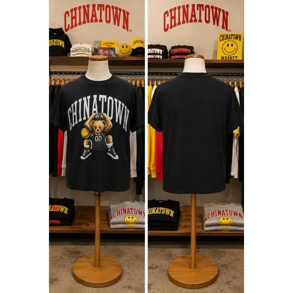 Chinatown Market Smiley Bear Basketball Tee Black Men’s Small Streetwear