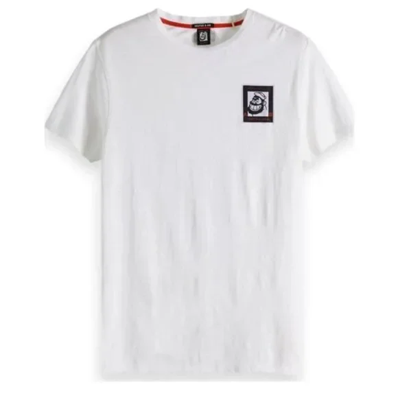 Scotch & Soda Brutus x AB Amsterdams Blauw T-Shirt Mens Size M White Popeye