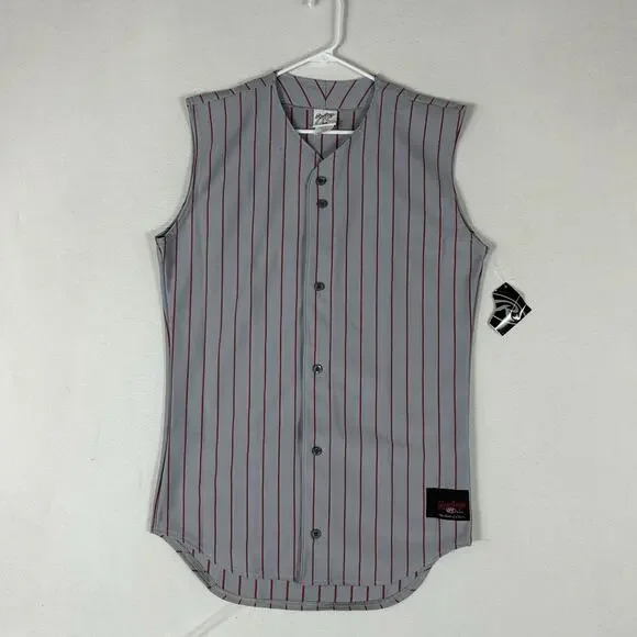 Rawlings NEW Pinstripe Baseball Sleeveless Jersey Vintage Men's Adult Medium NWT