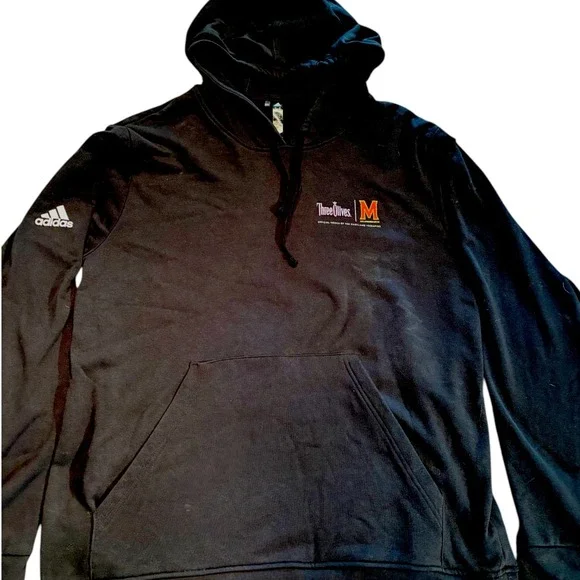 Adidas Mens Black Maryland Terrapins Three Olives Vodka Hoodie XL