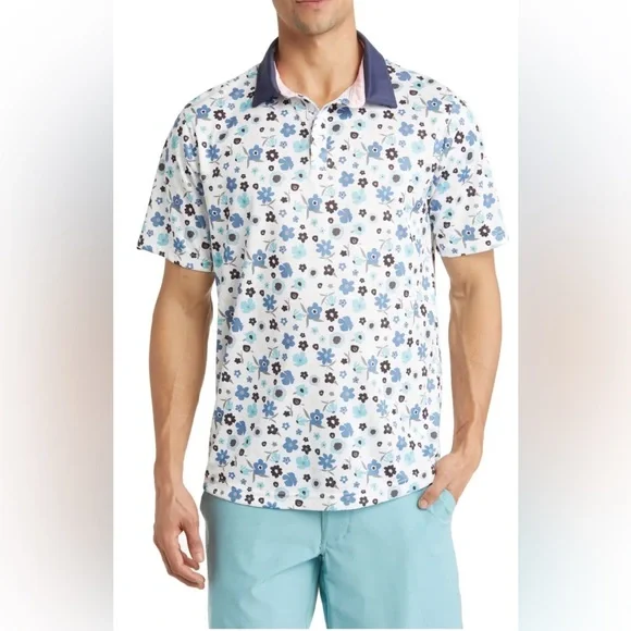 Swannies Golf Sanders Floral Polo