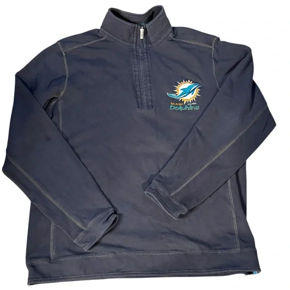 Tommy Bahama Miami Dolphins 1/4 Zip Sweatshirt M
