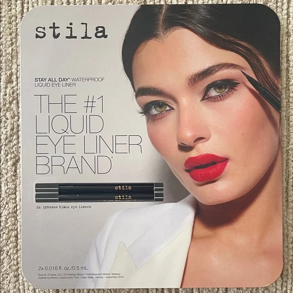 Stila Set of 2 Stay All Day Waterproof Liquid Eyeliner Intense Black NEW‎