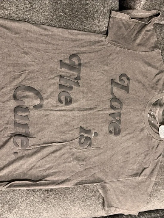 PacSun Washed Black Graphic Crew Tee