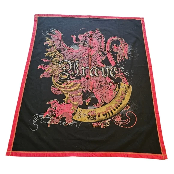 Harry Potter Gryffindor Brave Blanket 57x48‎ Universal Studios