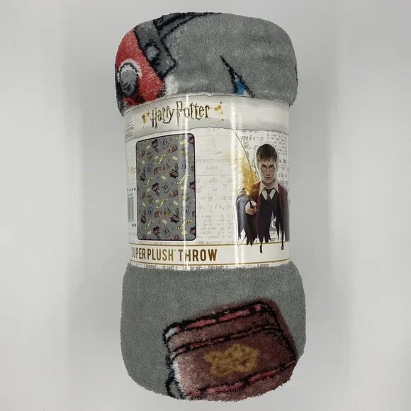 NWT New Harry Potter To School Hogwarts Soft‎ Plush Fleece Throw Blanket 46 x 60