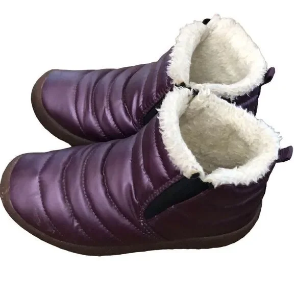 Zefani Kids Waterproof Snow Boots Winter Anti-Slip Fur Lined Warm Shoes Outdoor