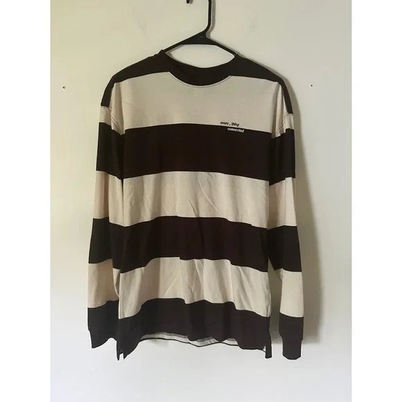 HM Relaxed Fit Striped Long Sleeve T-Shirt Mens XS Grunge Streetwear