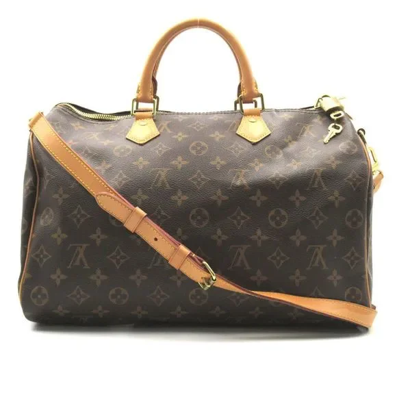 Louis Vuitton Speedy Bandouliere 35 Shoulder Bag Monogram Brown