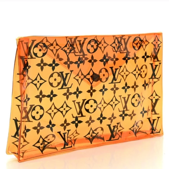 S-4. NEW AUTHENTIC LOUIS VUITTON MONOGRAM PVC CLUTCH/POUCH