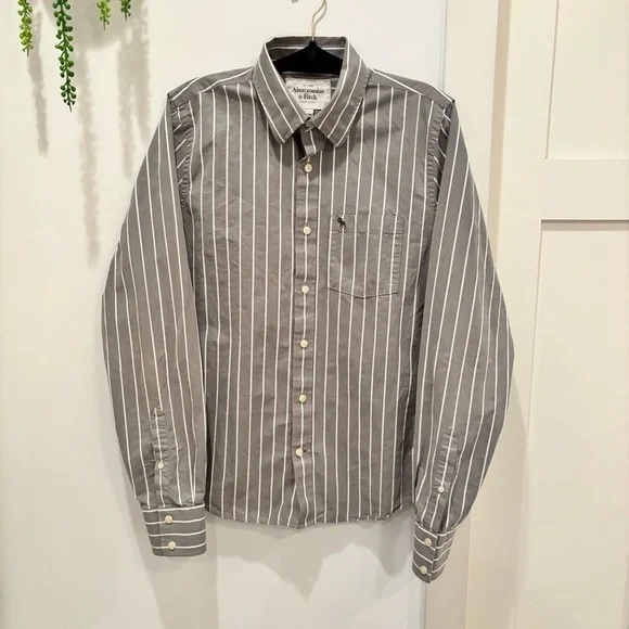 Abercrombie & Fitch Vintage Y2K Mens Muscle Button-Down Long Sleeve Size Large