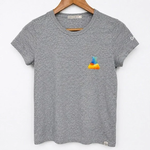Marine Layer Gray Graphic Crewneck Short Sleeve Tee Size Small Soft