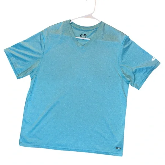 Champion Men’s Blue V-Neck Athletic T-Shirt