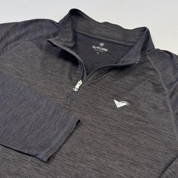 G/FORE Pullover Mens XL Gray 1/4 Zip Long Sleeve Performance Golf Shirt Top