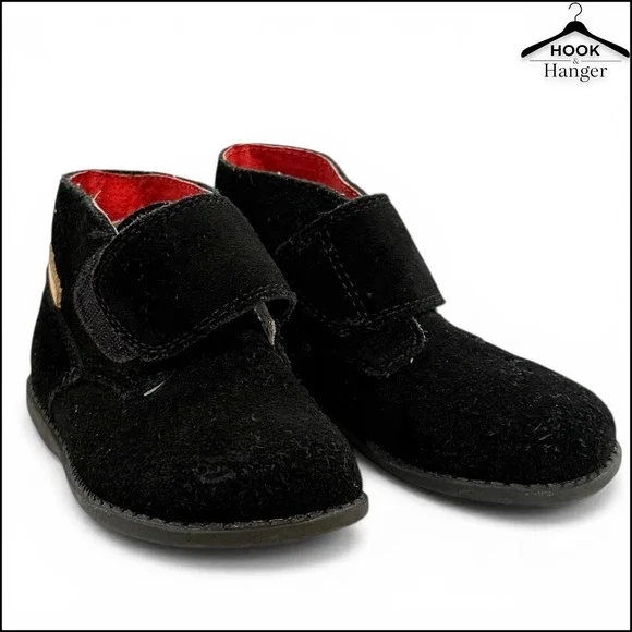 Livie & Luca Pollock Classic Black Suede Leather Baby Gift Toddler Boots 6‎ NEW