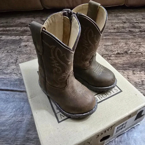 SMOKY MOUNTAIN‎ BOOTS Hopalong Toddler 3 Brown New Western Cowboy Boots 3234T