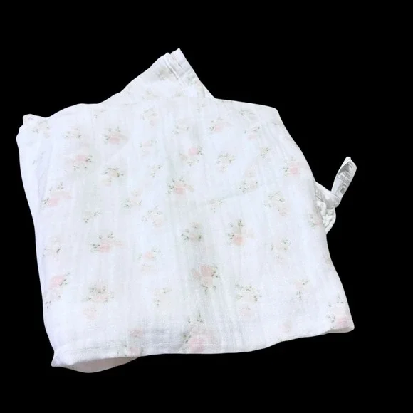 Simply‎ Shabby Chic Nursery Pink Floral Muslin Swaddle Blanket 2018 Preowned