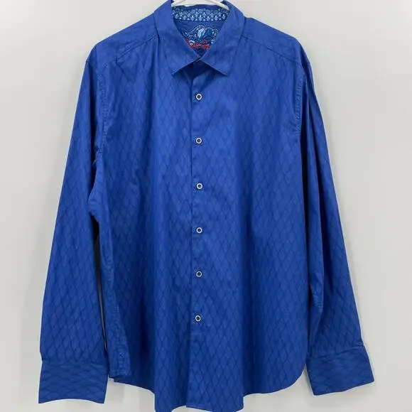 Robert Graham Men's Becker Long Sleeve Shirt, Button Down,‎ Sz. 2XL Preppy