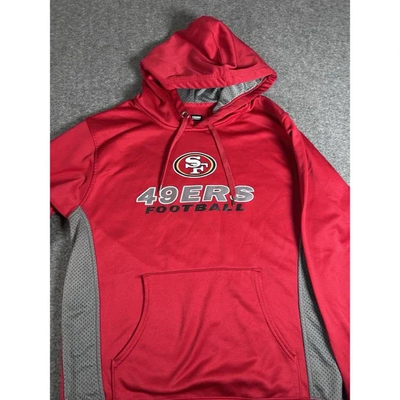 San Francisco 49ers Men Hoodie M Red‎ NFL Team Apparel Fleece Logo