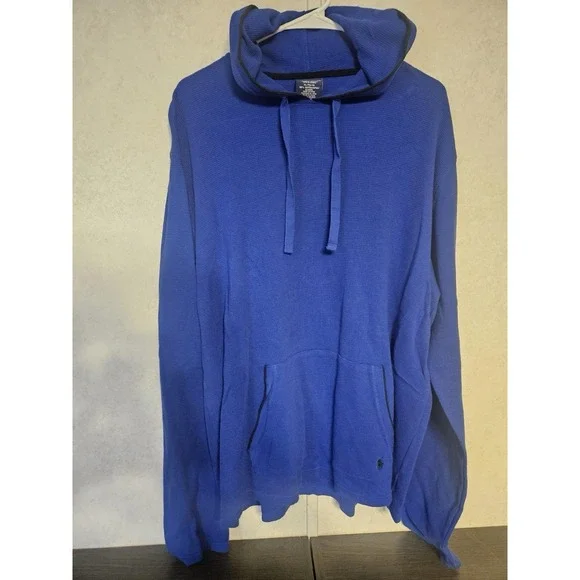 Men's Polo Ralph Lauren Sleepwear Hoodie‎ Pullover Long Sleeve Blue Size XL