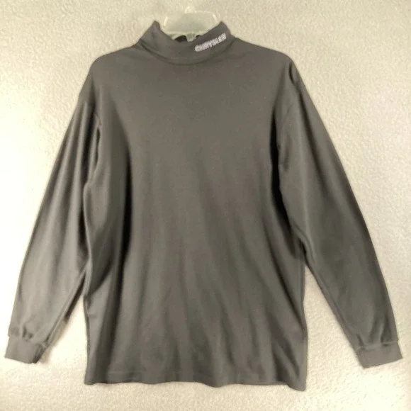 Chrysler Turtleneck Shirt‎ Adult Large Black 100% Combed Cotton Made in USA