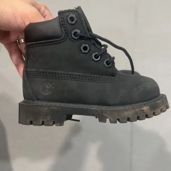 Timberland premium black boots size 6