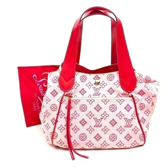 Louis Vuitton Cabas Ipanema GM Pink Beach Line tote, super cute!