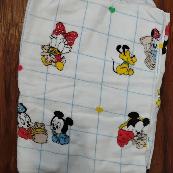 Vintage Dundee Disney Mickey Mouse Baby Bedding Receiving Blanket