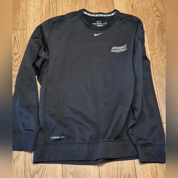 Nike Amherst Sweatshirt College Therma Fit XL Basketball Black  Rare Shirt Top