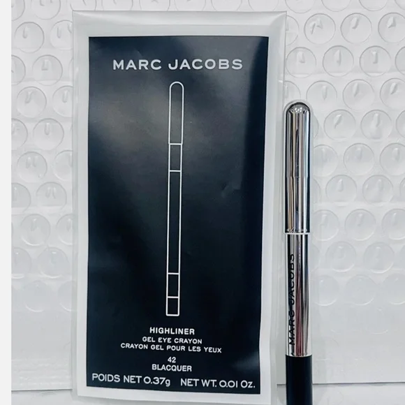 Marc Jacobs Highliner Eyeliner Matte Gel Eye Crayon Black Blacquer 42 Mini Pouch