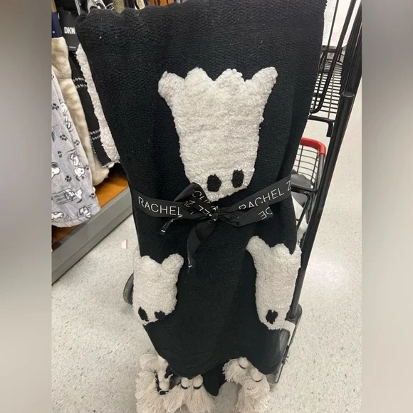 Rachel Zoe Ghost Decorative Throw Blanket w/ Tassels